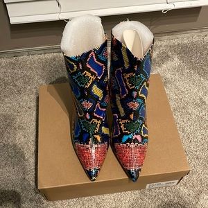 Colorful Steve Madden Snakeskin booties